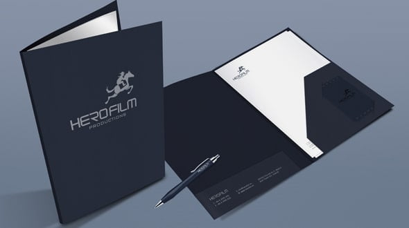 Mẫu in folder với gáy đặc biệt