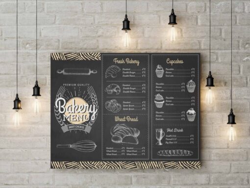 Menu dán tường