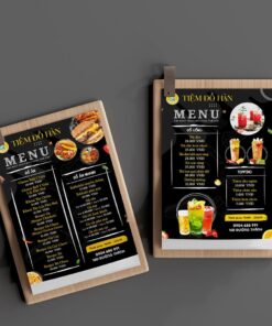 Thiết kế và in menu
